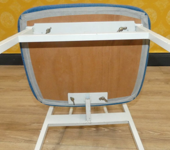 Image 1 of Valet muet années 50 années 60 Portemanteau avec siège Chaise à habiller Ventilateur à vêtements Chaise à habiller