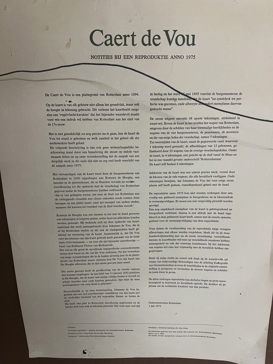 Image 1 of Caert De Vou Mappa di Rotterdam nel 1964