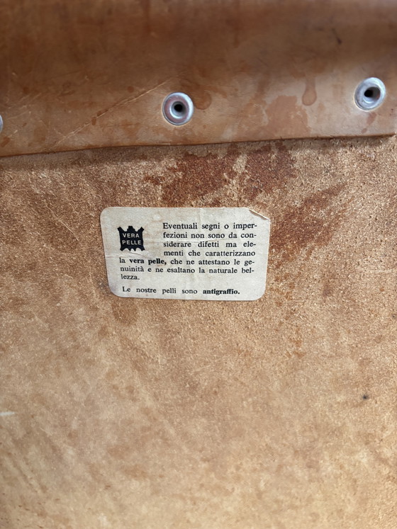 Image 1 of 2 les Arcs stoelen cognackleurig leer met chroom