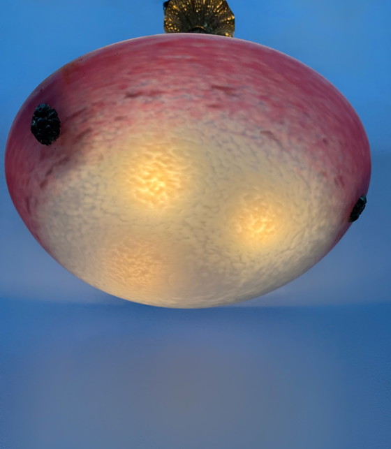 Lampadario Pâte De Verre Schneider Art Déco – Glass (photo 5 of 15)