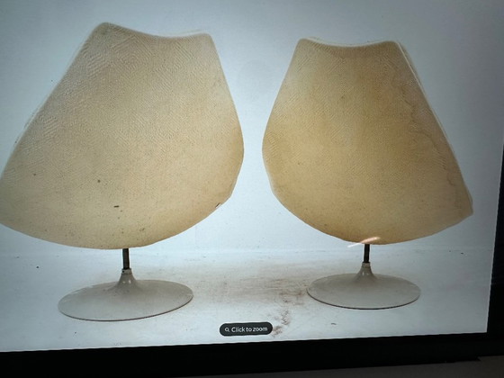 Image 1 of Geoffrey D. Harcourt para Artifort, dos sillones 591 con reposapiés (década de 1960)