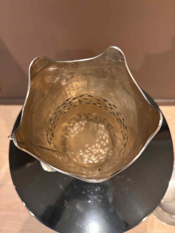 Image 1 of Handmade Moroccan Metal Water Bottle Cover with Stopper