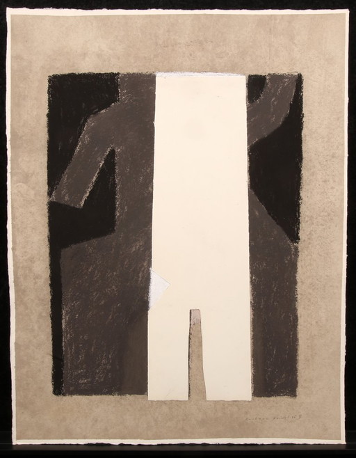 Keidel, Barbara - Waldstück III - Gouache on laid paper - hand-signed unique specimen