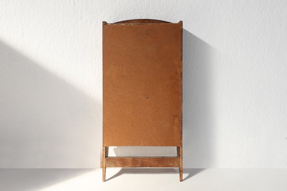 Image 1 of Mueble de afeitar Art Déco de roble con espejo biselado, Francia, ca. 1900