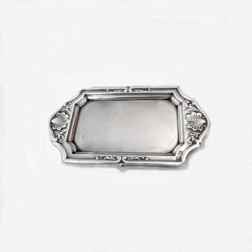 BANDEJA MACIZA DE PLATA ANTIGUA - 925