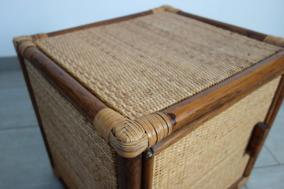 Image 1 of Piccolo cubo di mobili in rattan vintage