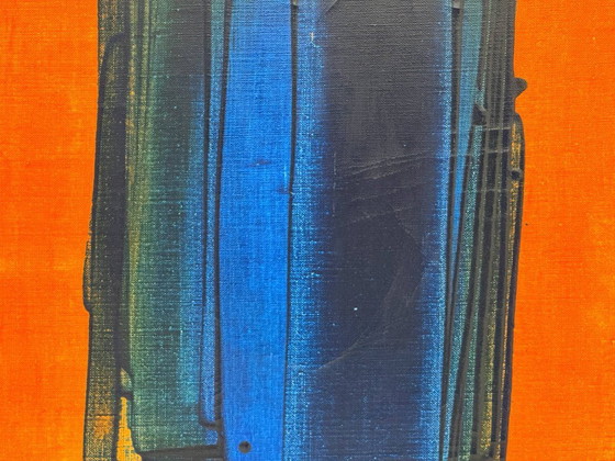 Image 1 of Abstraktes Gemälde, signiert, Schweiz 1970er