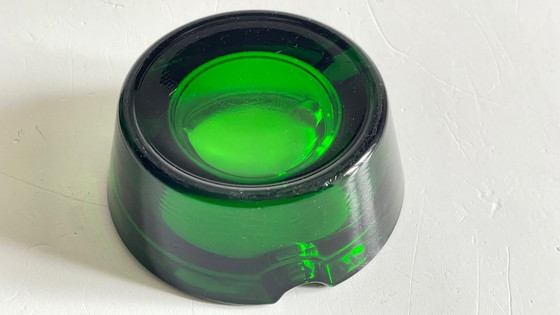 Image 1 of Vintage Aschenbecher aus grünem Glas