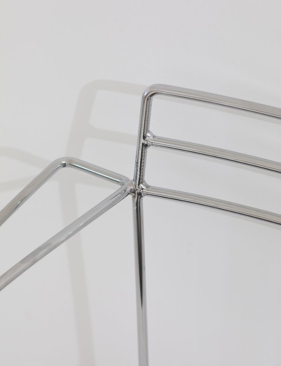 Image 1 of 4 sedie/poltroncine cromate "Lune d'Argent" di Pascal Mourgue per Fermob, vintage circa 1985