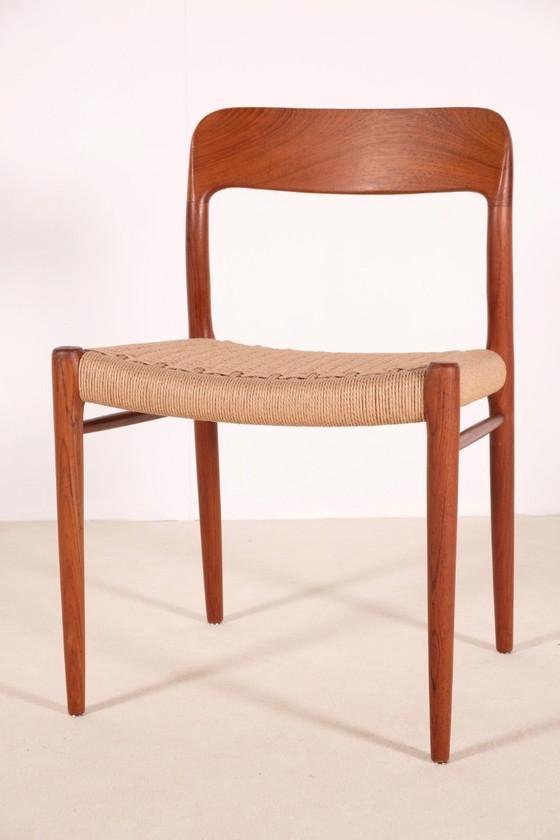 Image 1 of 4 sedie da pranzo Niels O. Møller modello 75 in teak, anni '60, Danimarca