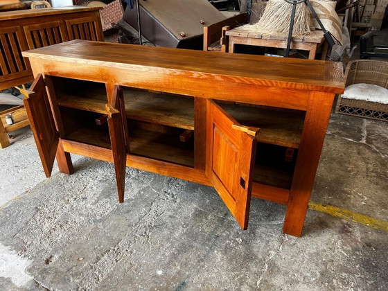 Image 1 of Credenza in abalone realizzata da Jean Touret e dagli artigiani di Lozère, 1957.