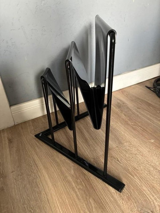 Markus Børgens per D-Tec Portariviste, Design Postmoderno Anni '80, Metallo, Nero, 1980 (foto 4 di 6)