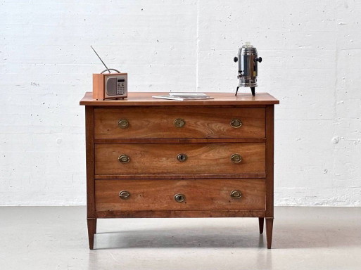 Antike klassizistische Kommode mit drei Schubladen, frühes 20. Jahrhundert – ladekasten, Wood, Vintage