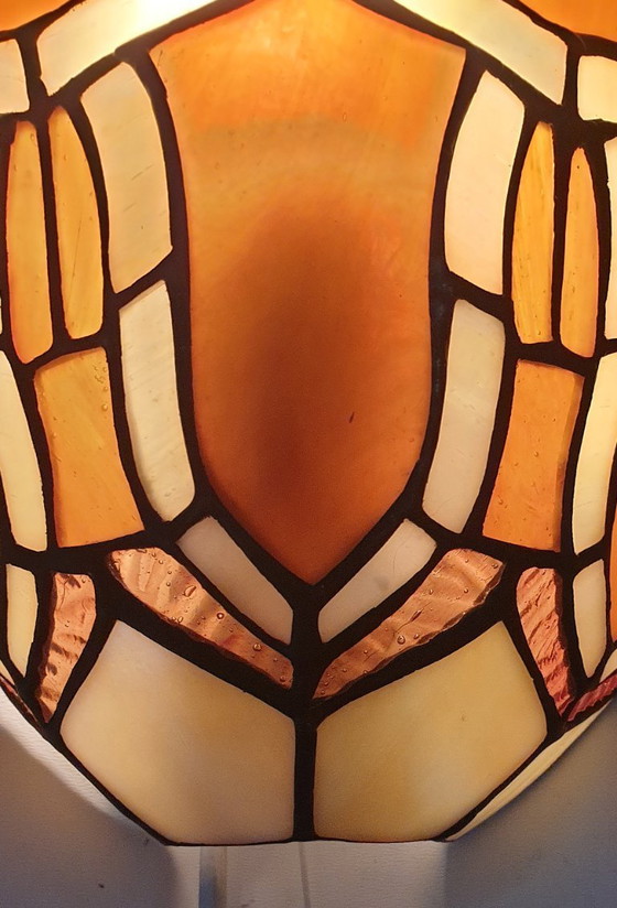 Image 1 of Massive tiffany wandlamp met originele doos.