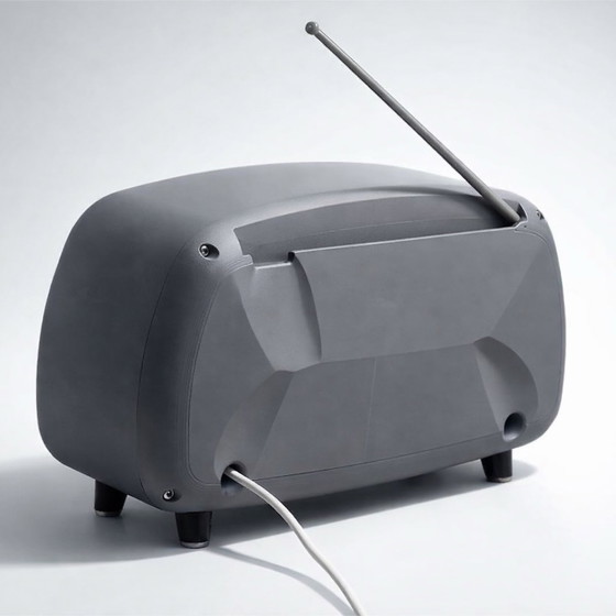 Image 1 of Copertura Alexa/Google Home a forma di radio d'epoca