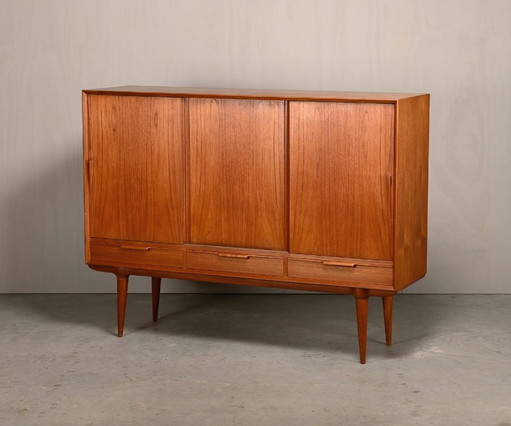 Gunni Omann Teak Sideboard oder Highboard für Omann Jun Møbelfabrik, Dänemark 1960er – high boards, Wood