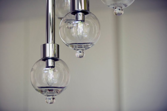 Image 1 of Lampada a sospensione a cascata vintage, cascata spaziale di metà secolo