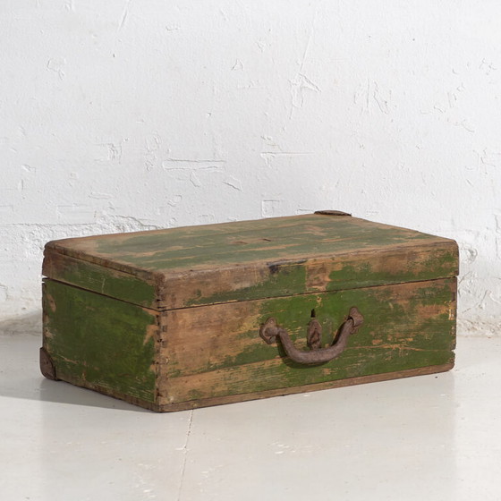 Valise ancienne patine verte (c.1920) #5 – Armoires de rangement, Rustic (photo 7 of 22)