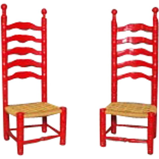 Image 1 of Spanish vintage high chairs, 1940s