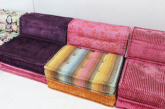 Image 1 of Roche Bobois Mah Jong Modular Sofa Missoni Stoff Hans Hopfer, Satz von 18