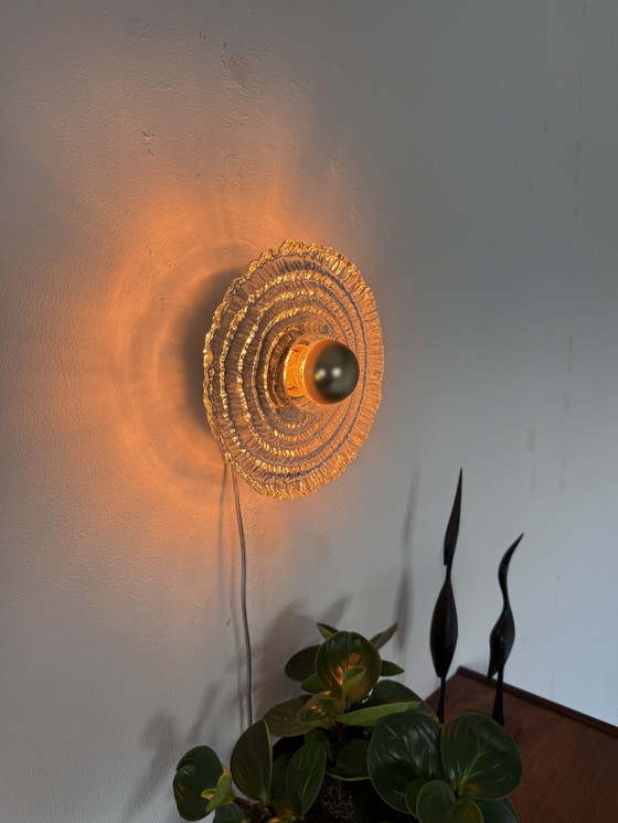 Image 1 of Applique murale vintage en verre dépoli, Peil & Putzler, années 1970