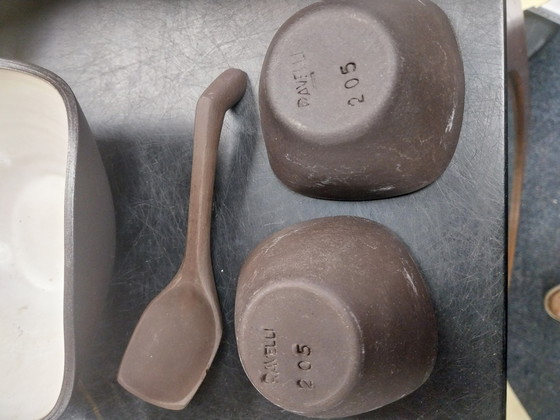 Image 1 of 1 x peanut set by Ravelli, 8-piece, including original spoon, 1970s