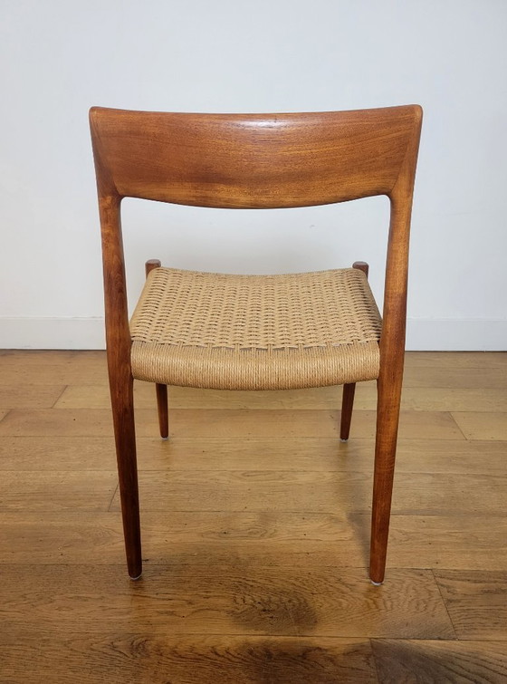 Image 1 of 4er-Set Stühle von N.O. Møller, Modell 77, aus Teakholz