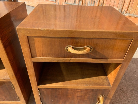 Art Deco Italian Nightstands, 1930s, Set of 2 – Wood (photo 2 of 6)