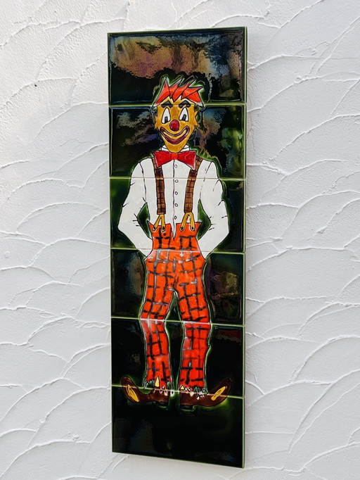 Clown in piastrelle di ceramica Belgio