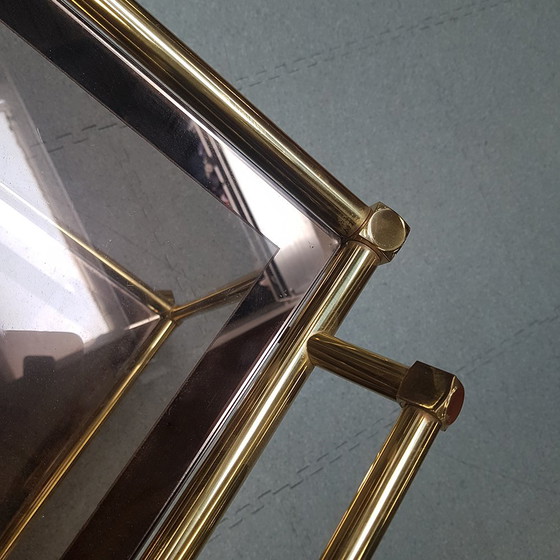 Image 1 of Barkar uit Mid Century van messing en getint glas