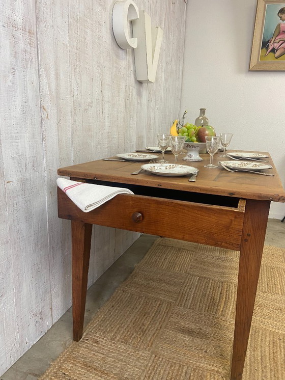 Image 1 of Antique farmhouse table 133x76cm