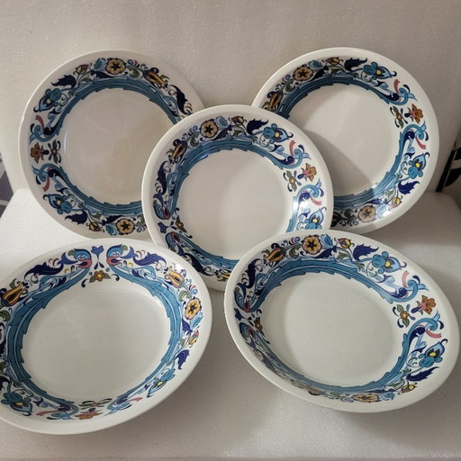 5 assiettes creuses Izmir de Villeroy et Boch, 1973