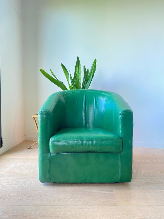 Image 1 of Fauteuil vert vintage