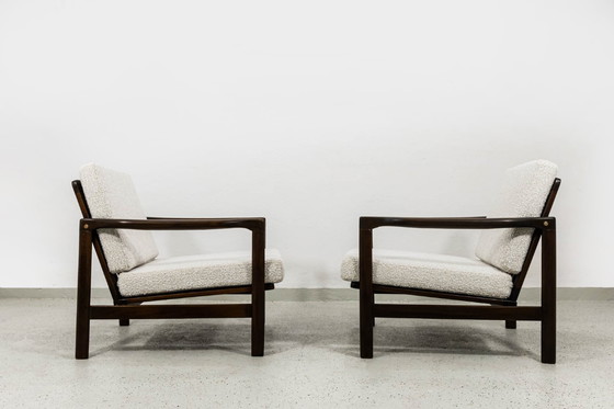 Image 1 of Fauteuils modernes du milieu du siècle par Zenon Bączyk, années 1960, lot de 2