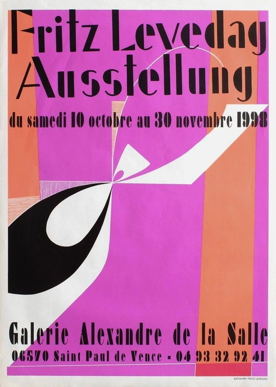 Image 1 of Fritz LEVEDAG Expo 98 - Galerie De La Salle Lithographie 1998