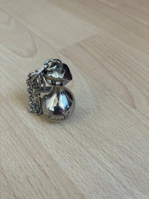 Interesting miniature Dahlia! Silver-colored! Pendant