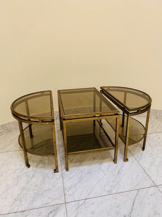 Image 1 of Cuatro mesas de centro Henri Pouenat para Maison Ramsay