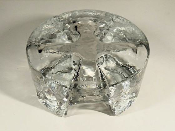 Image 1 of (W017) Porte-bougie chauffe-plat/chauffe-plat/rechaud/pied en verre massif Georgshutte