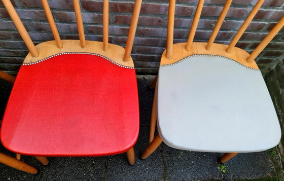 Image 1 of Vintage Dining Chairs 60s Bars Chairs 4 Colors Top