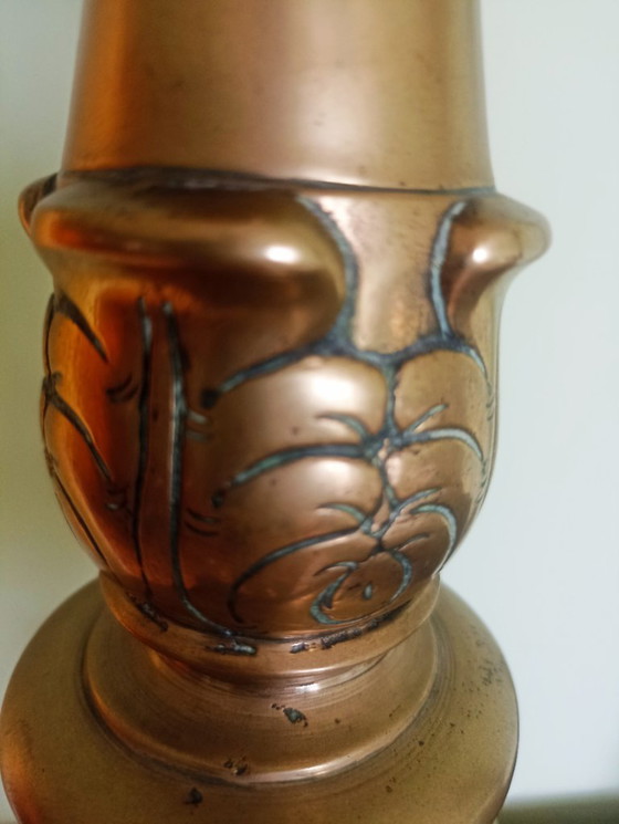 Image 1 of Eccezionale coppia di candelieri da altare barocchi, 72 cm!, ottone degno di un museo - ca. 1700