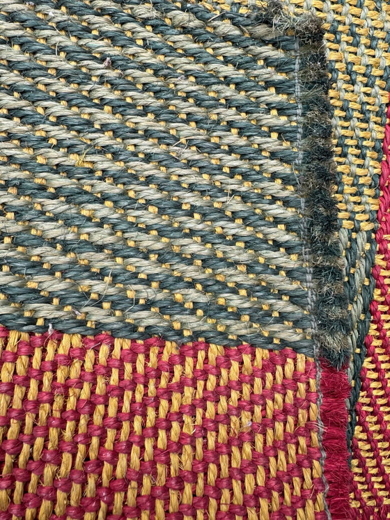 Grande Tappeto Kilim Scandinavo in Juta anni '60, Tappeti, Tessile, Multicolore (foto 10 di 15)