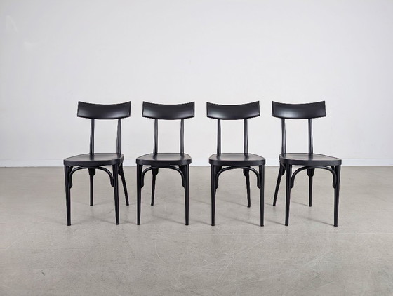 Image 1 of Set originale di 4 sedie Gebrüder Thonet, Vienna, di Hermann Czech