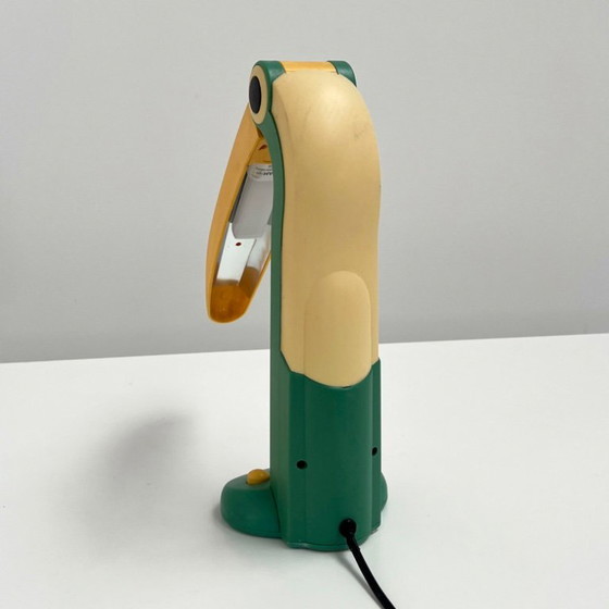Image 1 of Lampe Toucan Vert Mer et Jaune par H.T. Huang pour Huanglite, années 1980