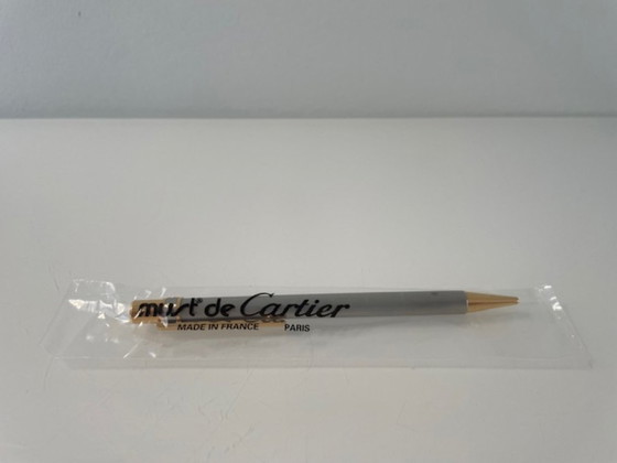 Image 1 of Penna a sfera Cartier Must Santos – Nuova, in platino, completa