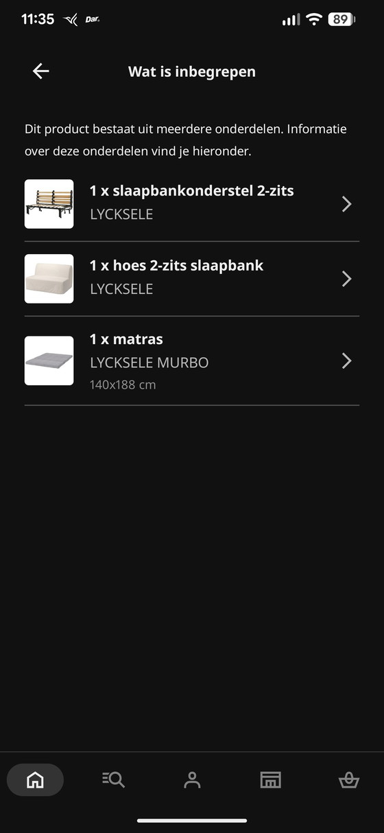 Image 1 of IKEA Lycksele Schlafsofa. Kaum benutzt. Inklusive Bezug.