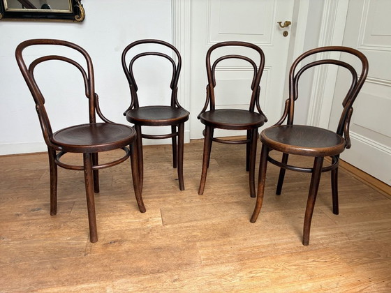 Image 1 of 4x Thonet Nr. 14 Stühle