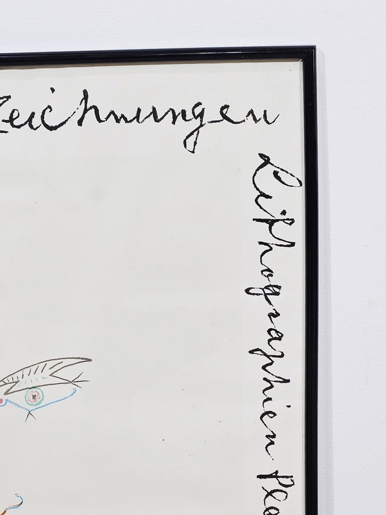 Affiche d'exposition originale de Jean Cocteau, 1982 – Glass, Paper (photo 6 of 17)