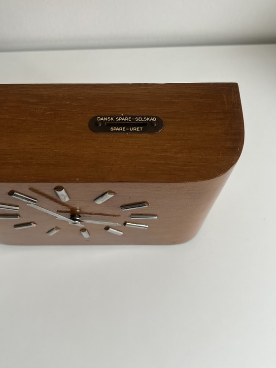 Zeldzame jaren 40 Art Deco Deense Opwindklok en Spaarpot – Klokken, Wood (photo 2 of 10)