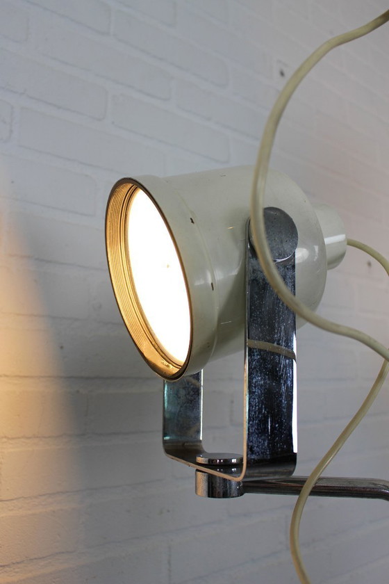 Image 1 of Zeldzame verstelbare vloerlamp van Pio Luigi Brusasco & Giovanni Torretta voor Luci Illuminazione, Italië, 1970.