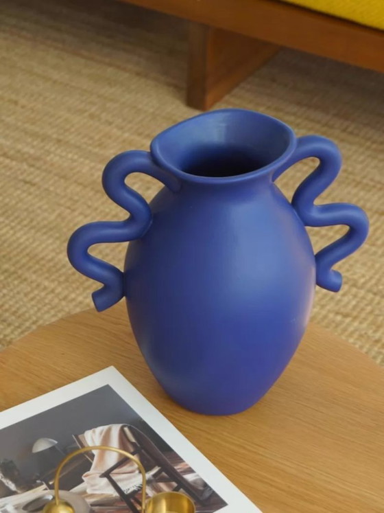 Image 1 of Special Offer | Authentic Verso Vase, Danish Design, Original Label Size: H27cm × Mouth 12cm × Width 26cm | Slight Defects